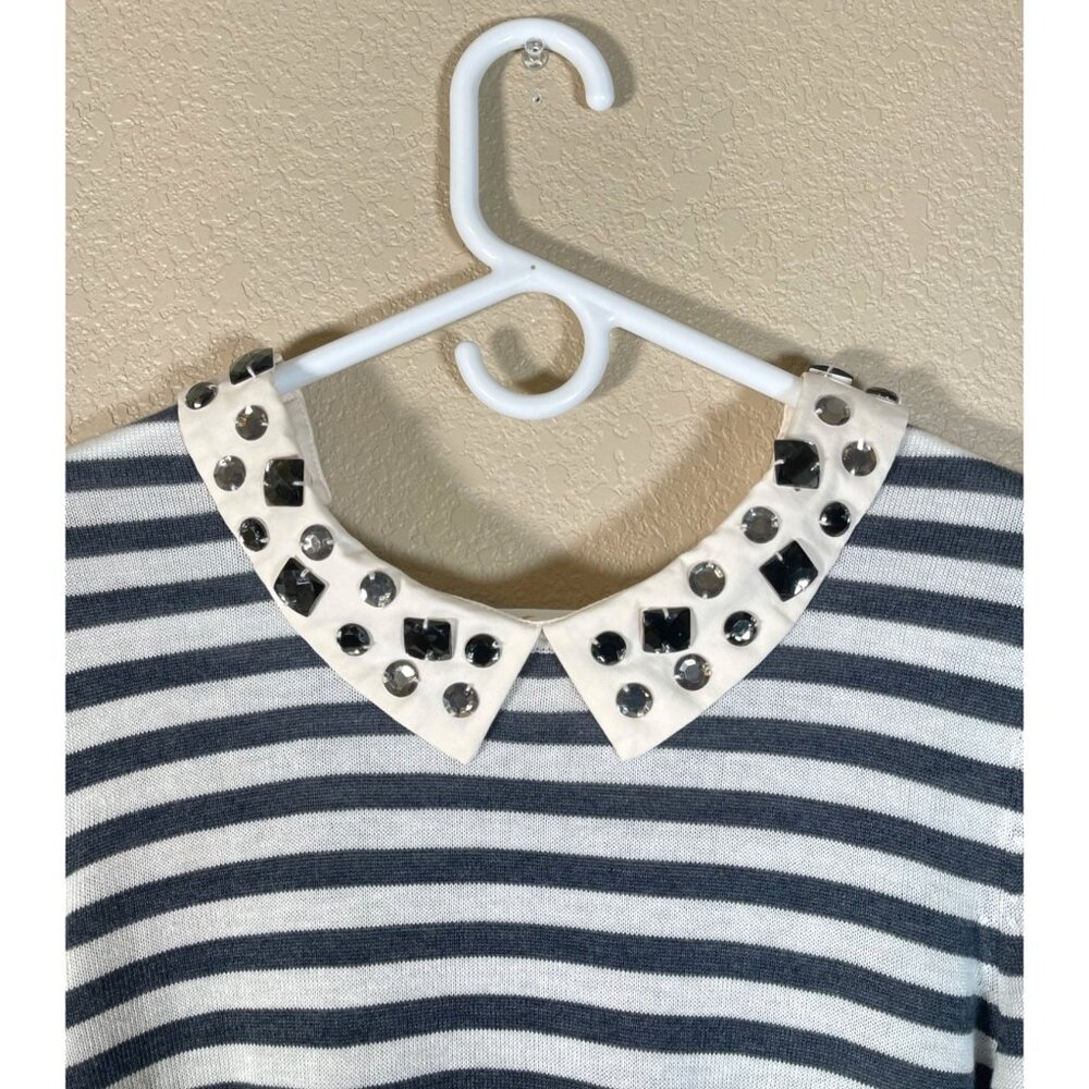 Anthropologie MOTH Caramella Pullover Sweater Striped - Picture 5 of 12